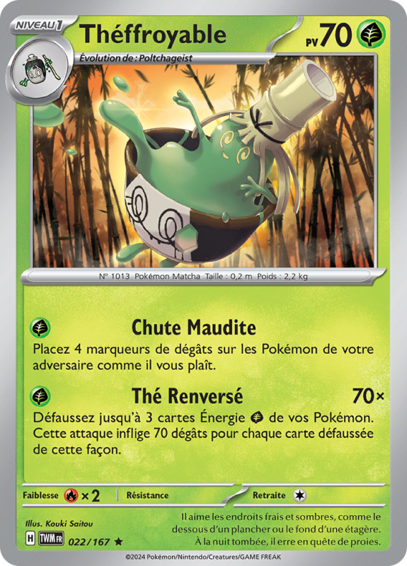 Carte Pokémon Théffroyable 022/167 Holographique Mascarade Crépusculaire