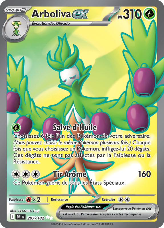Carte Pokémon Arboliva-ex 207/182 Ultra Rare Rivalités Destinées