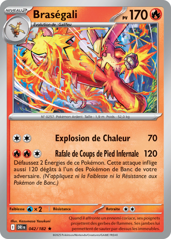 Carte Pokémon Braségali 042/182 Holographique Rivalités Destinées