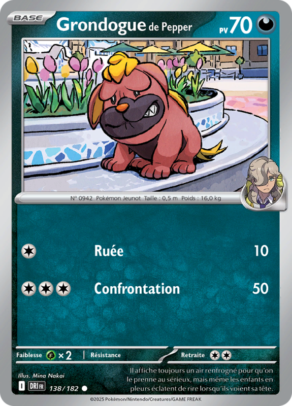 Carte Pokémon Grondogue de Pepper 138/182 Commune Rivalités Destinées