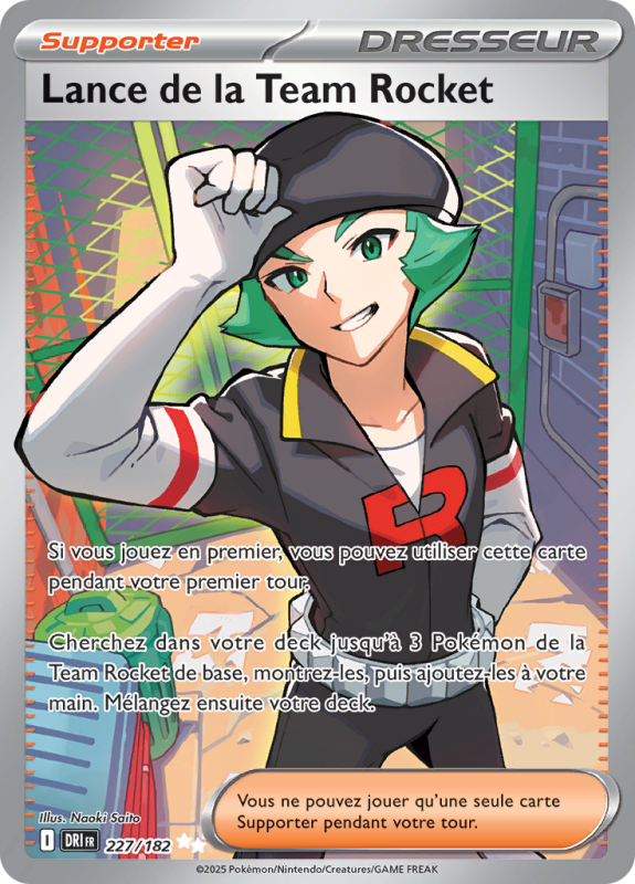 Carte Pokémon Lance de la Team Rocket 227/182 Ultra Rare Rivalités Destinées