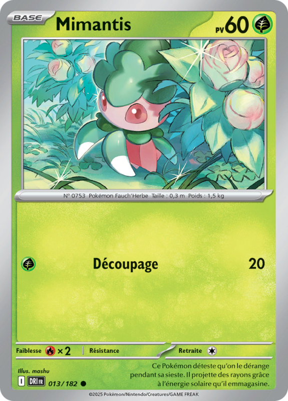 Carte Pokémon Mimantis 013/182 Commune Rivalités Destinées