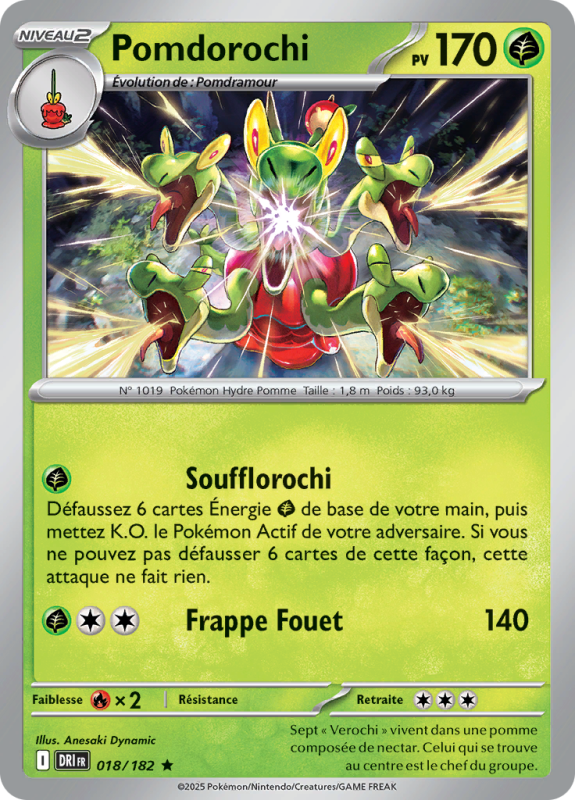 Carte Pokémon Pomdorochi 018/182 Holographique Rivalités Destinées