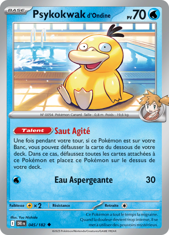 Carte Pokémon Psykokwak d'Ondine 045/182 Peu commune Rivalités Destinées