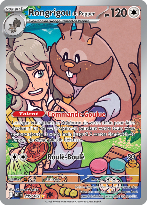 Carte Pokémon Rongrigou de Pepper 205/182 AR Rivalités Destinées
