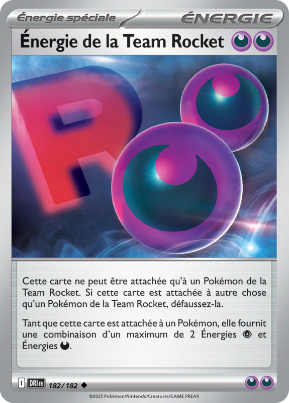 Carte Pokémon Énergie de la Team Rocket 182/182 Peu commune Rivalités Destinées