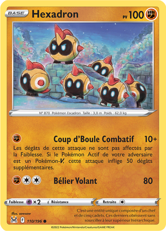 Carte Pokémon Hexadron 110/196 Commune Origine Perdue