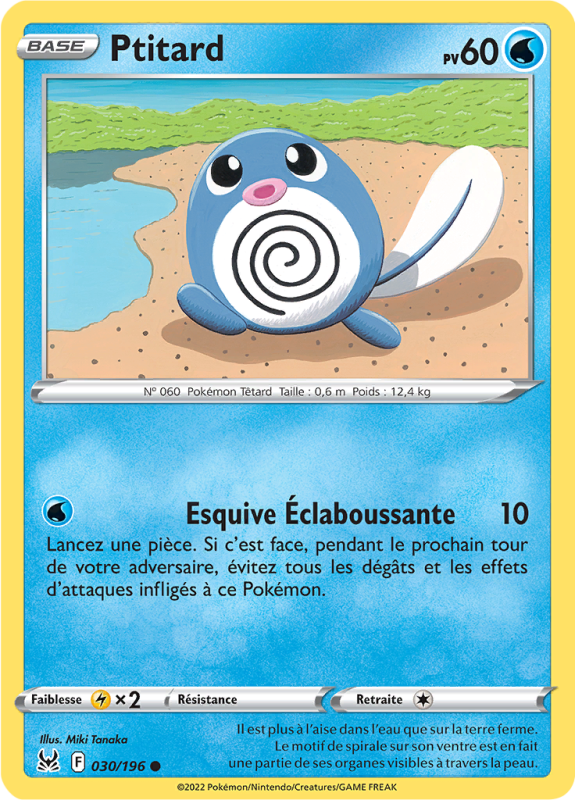 Carte Pokémon Ptitard 030/196 Commune Origine Perdue