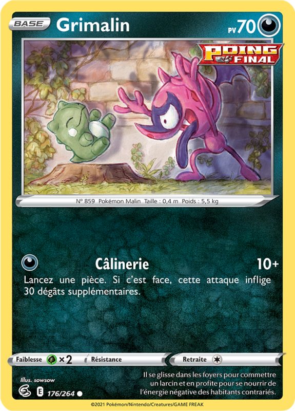Carte Pokémon Grimalin 176/264 Commune Poing de Fusion