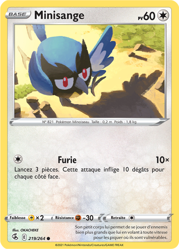 Carte Pokémon Minisange 219/264 Commune Poing de Fusion