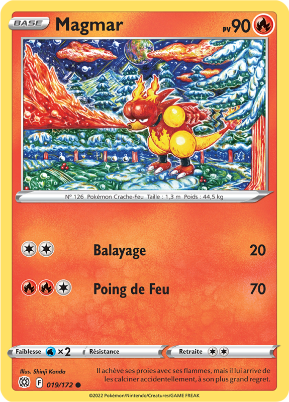 Carte Pokémon Magmar 019/172 Commune Stars Étincelantes