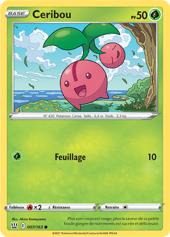 Carte Pokémon Ceribou 007/163 Commune Styles de Combat