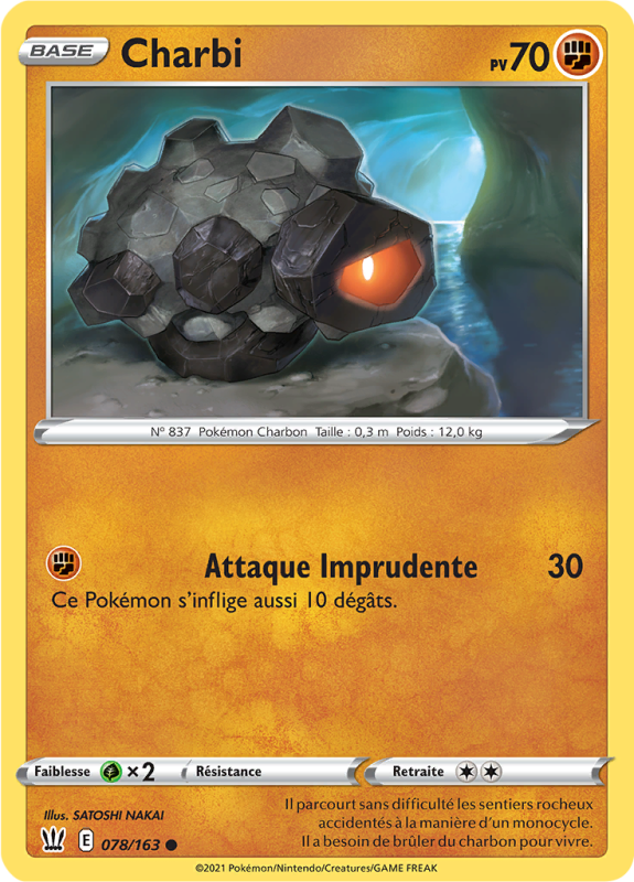 Carte Pokémon Charbi 078/163 Commune Styles de Combat