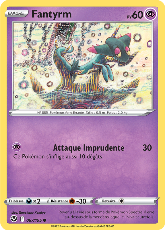 Carte Pokémon Fantyrm 087/195 Commune Tempête Argentée