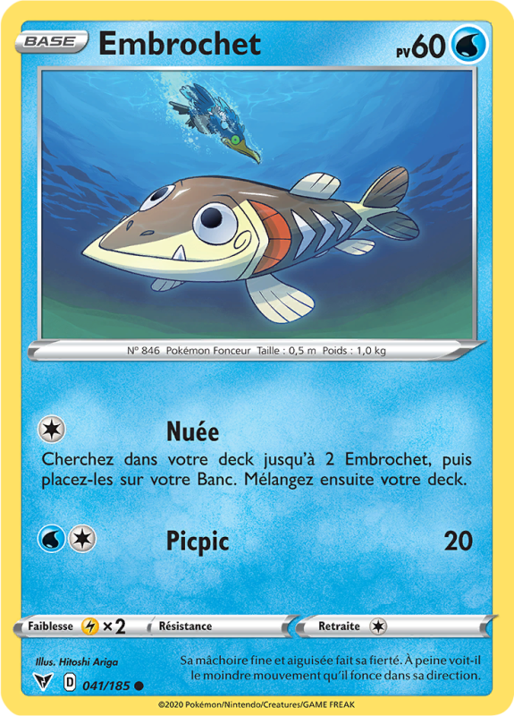 Carte Pokémon Embrochet 041/185 Commune Voltage Éclatant