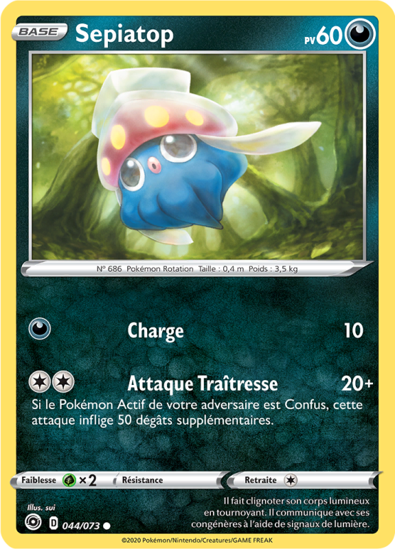 Carte Pokémon Sepiatop 044/073 Commune La Voie du Maître
