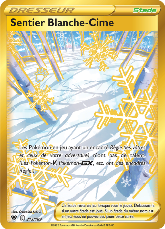 Carte Pokémon Sentier Blanche-Cime 213/189 Gold Astres Radieux