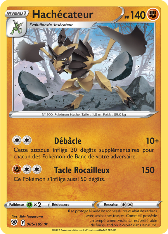 Carte Pokémon Hachécateur 085/189 Holographique Astres Radieux