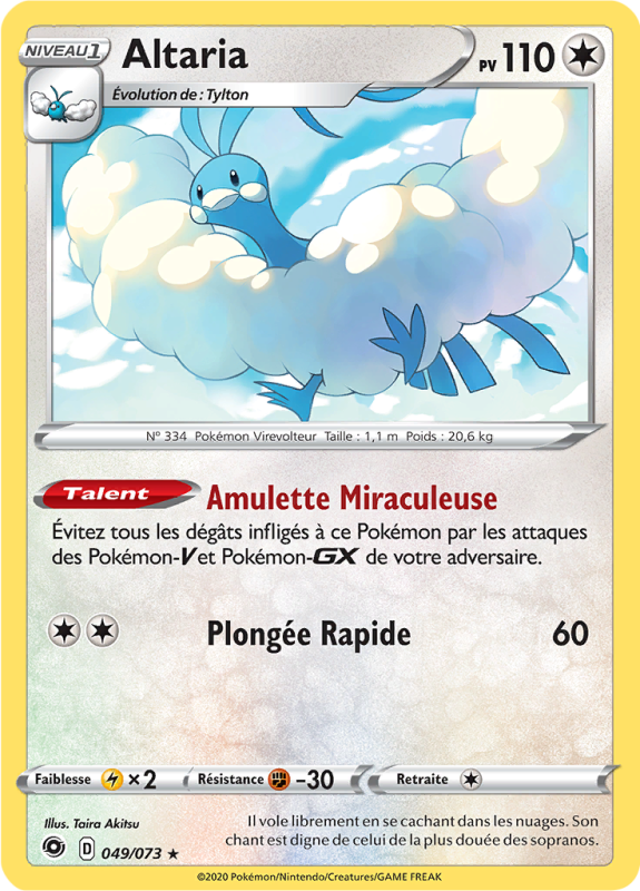 Carte Pokémon Altaria 049/073 Holographique La Voie du Maître
