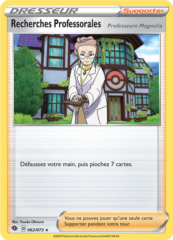 Carte Pokémon Recherches Professorales 062/073 Holographique La Voie du Maître