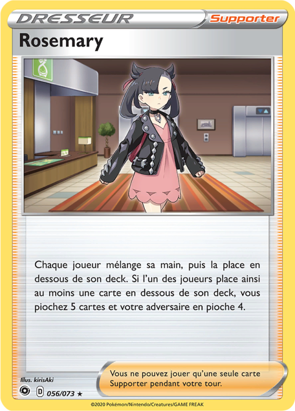 Carte Pokémon Rosemary 056/073 Holographique La Voie du Maître