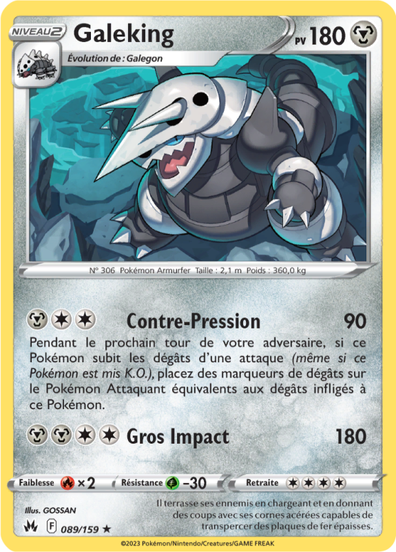 Carte Pokémon Galeking 089/159 Holographique Zénith Suprême