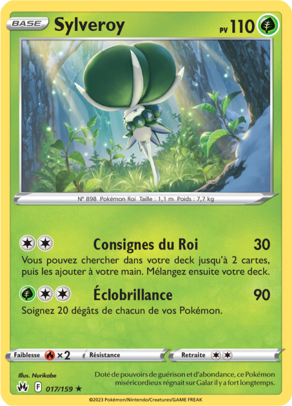 Carte Pokémon Sylveroy 017/159 Holographique Zénith Suprême