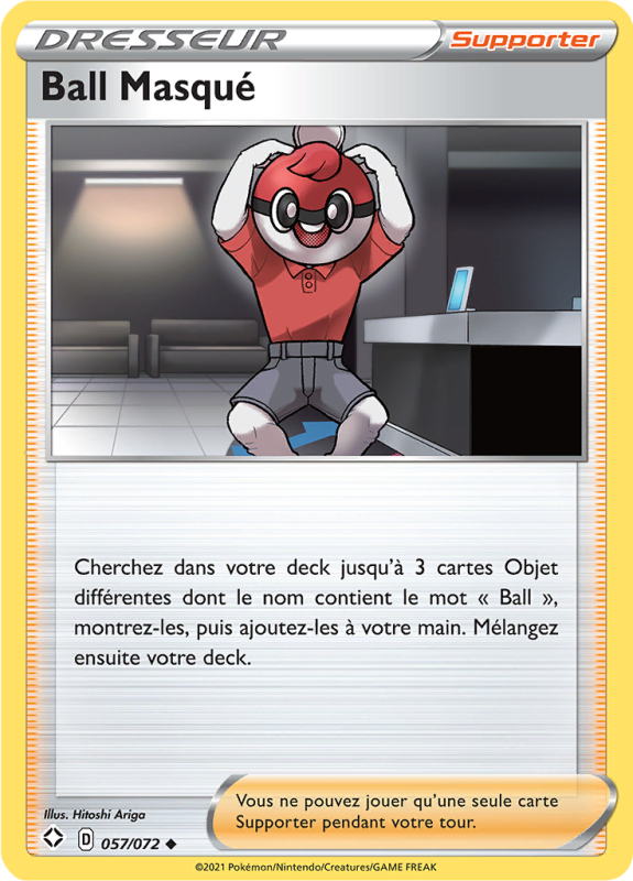 Carte Pokémon Ball Masqué 057/072 Peu commune Destinées Radieuses