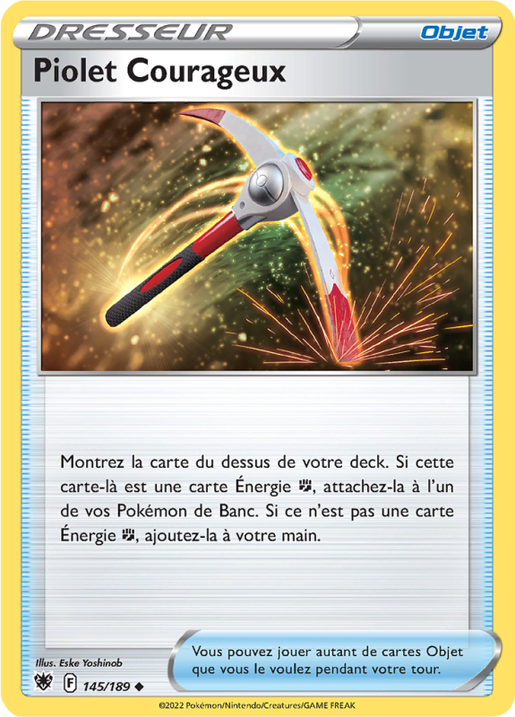 Carte Pokémon Piolet Courageux 145/189 Peu commune Astres Radieux
