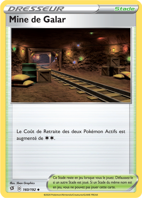 Carte Pokémon Mine de Galar 160/192 Peu commune Clash des Rebelles