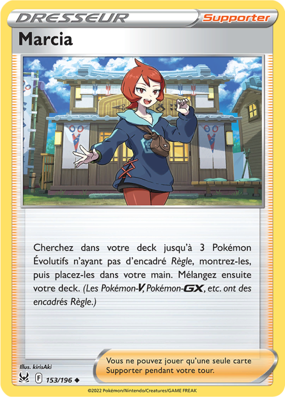 Carte Pokémon Marcia 153/196 Peu commune Origine Perdue