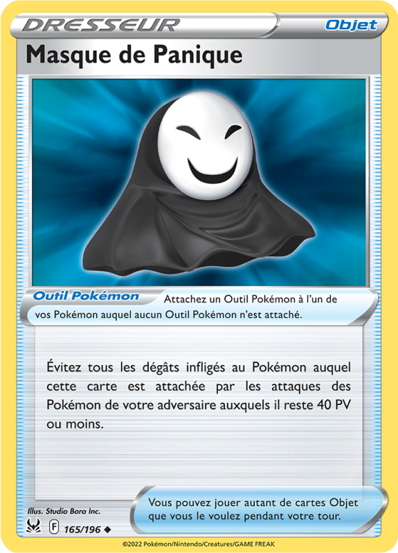 Carte Pokémon Masque de Panique 165/196 Peu commune Origine Perdue
