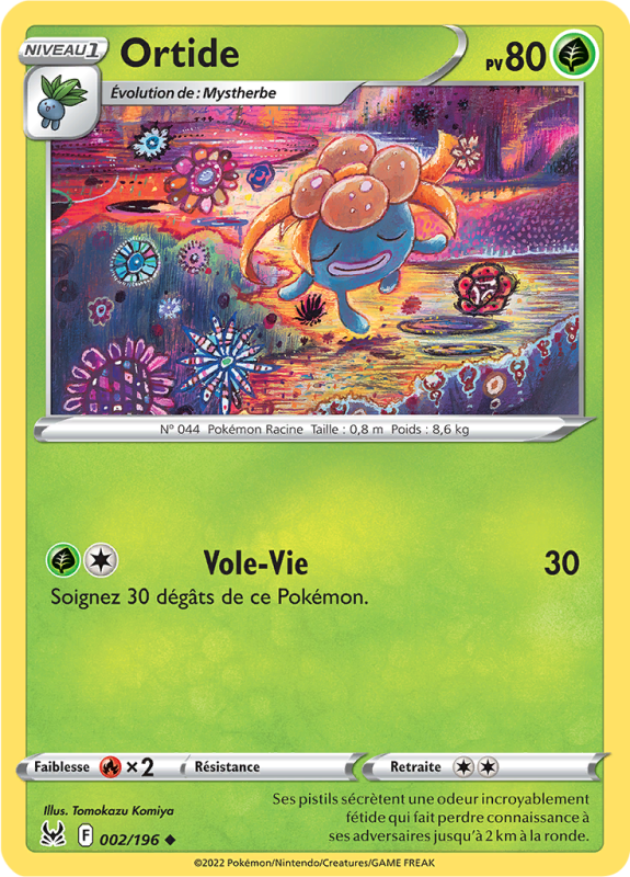 Carte Pokémon Ortide 002/196 Peu commune Origine Perdue