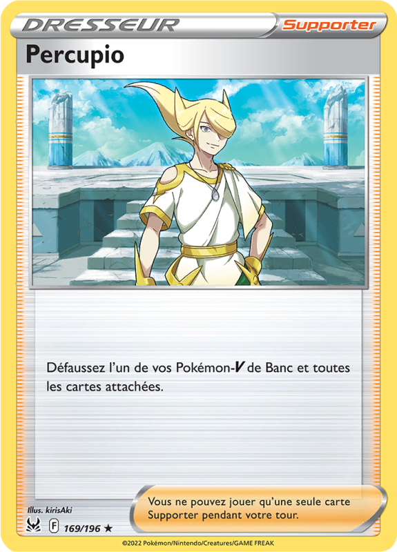Carte Pokémon Percupio 169/196 Peu commune Origine Perdue