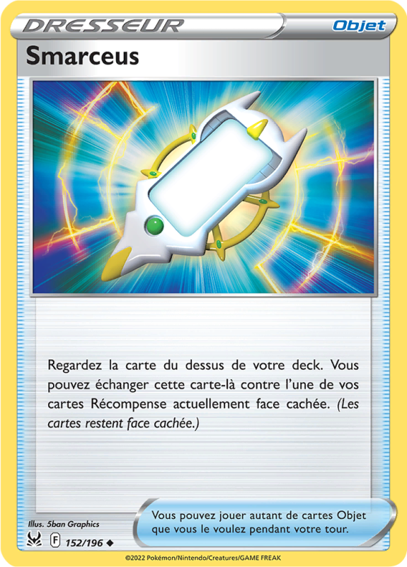 Carte Pokémon Smarceus 152/196 Peu commune Origine Perdue