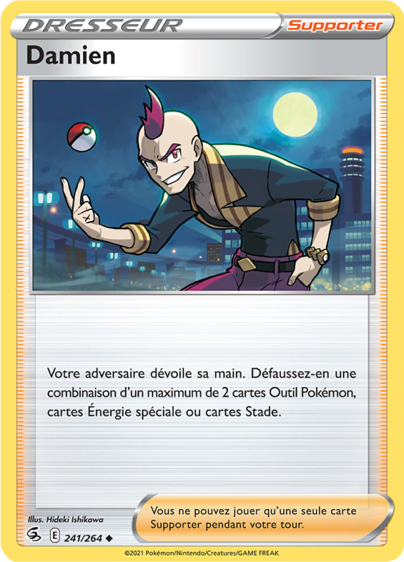 Carte Pokémon Damien 241/264 Peu commune Poing de Fusion