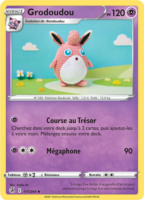 Carte Pokémon Grodoudou 111/264 Peu commune Poing de Fusion