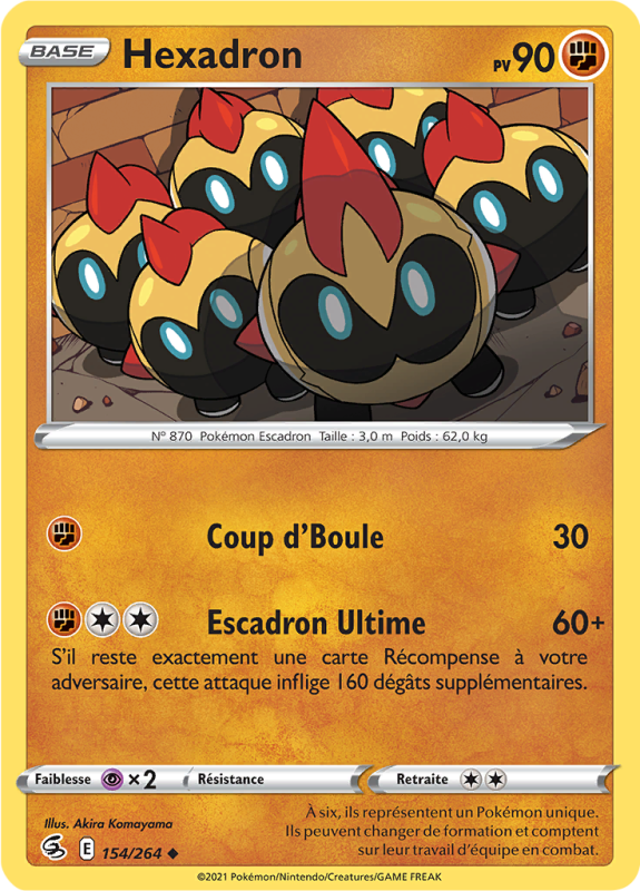 Carte Pokémon Hexadron 154/264 Peu commune Poing de Fusion