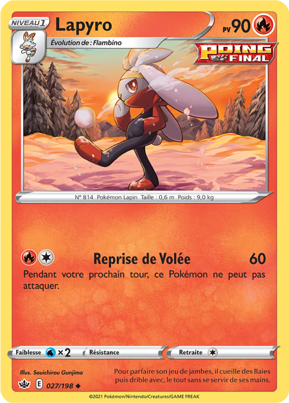 Carte Pokémon Lapyro 027/198 Peu commune Règne de Glace