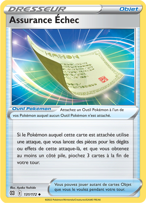 Carte Pokémon Assurance Échec 131/172 Peu commune Stars Étincelantes