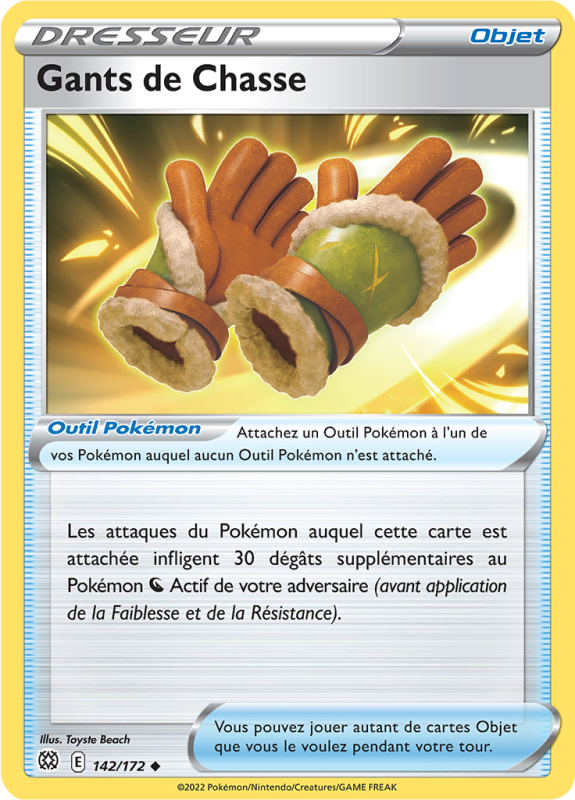 Carte Pokémon Gants de Chasse 142/172 Peu commune Stars Étincelantes