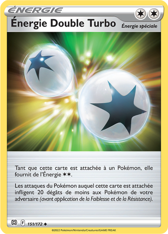 Carte Pokémon Énergie Double Turbo 151/172 Peu commune Stars Étincelantes