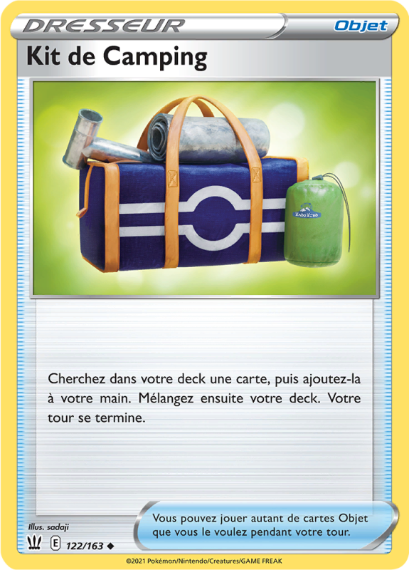 Carte Pokémon Kit de Camping 122/163 Peu commune Styles de Combat