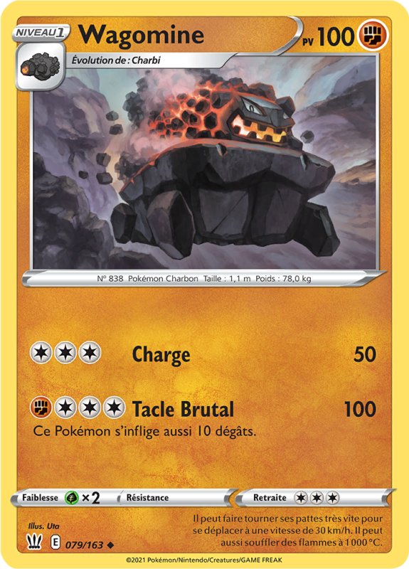 Carte Pokémon Wagomine 079/163 Peu commune Styles de Combat