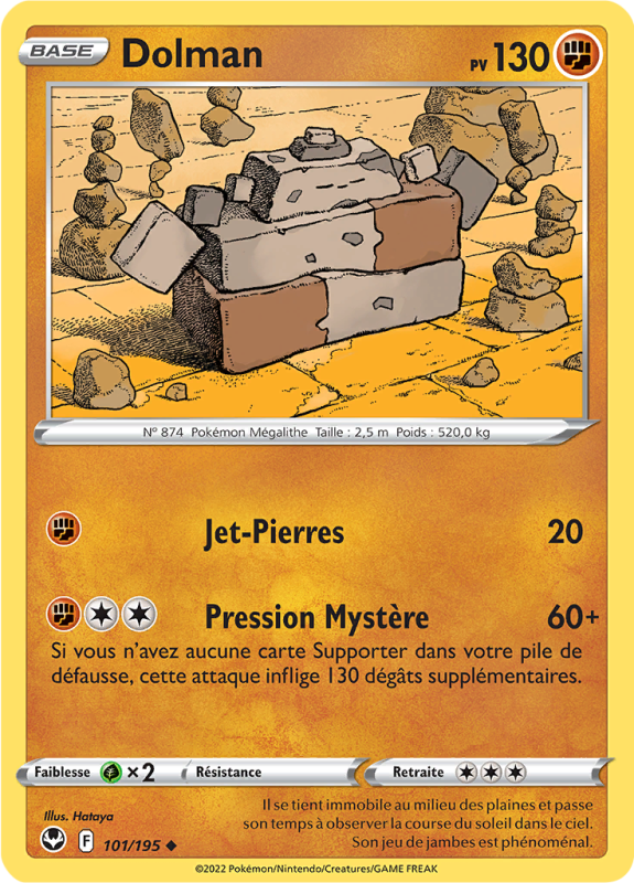 Carte Pokémon Dolman 101/195 Peu commune Tempête Argentée