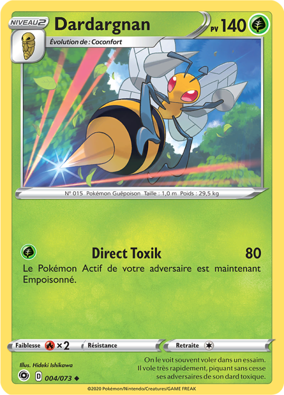 Carte Pokémon Dardargnan 004/073 Peu commune La Voie du Maître