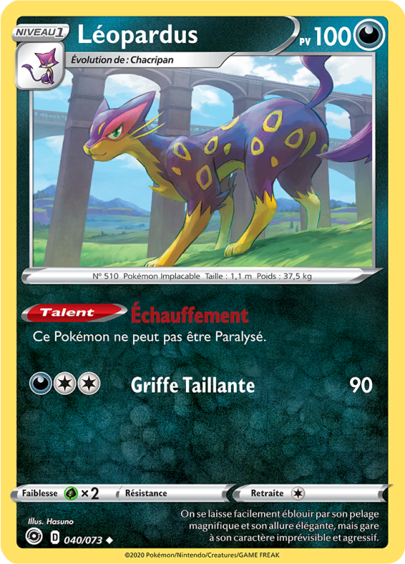 Carte Pokémon Léopardus 040/073 Peu commune La Voie du Maître