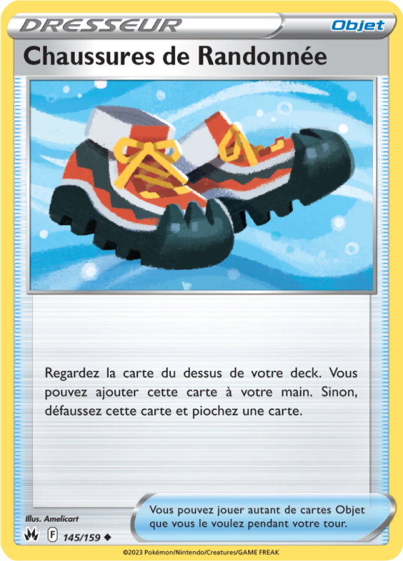 Carte Pokémon Chaussures de Randonnée 145/159 Peu commune Zénith Suprême