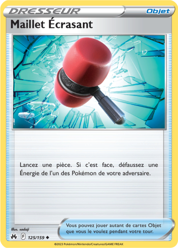 Carte Pokémon Maillet Écrasant 125/159 Peu commune Zénith Suprême