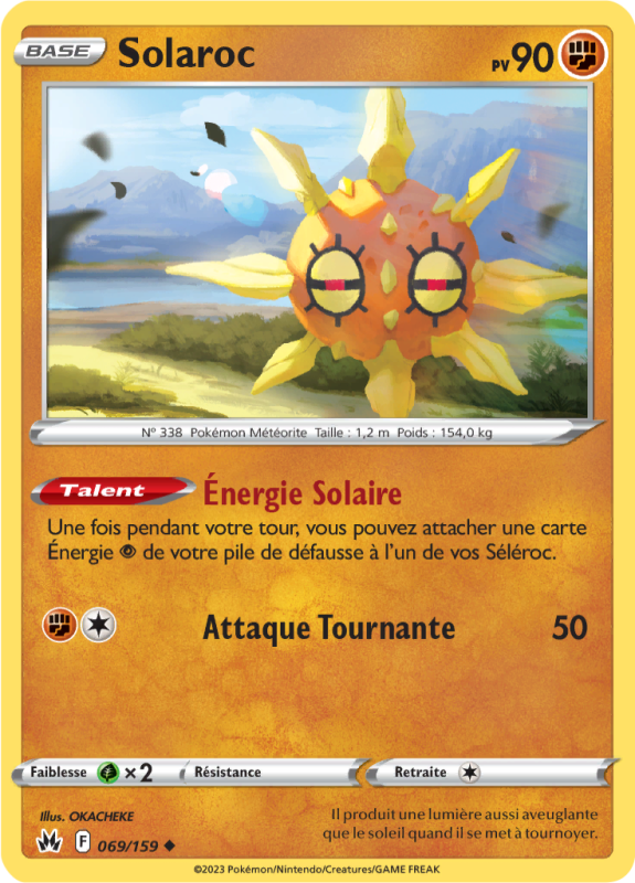 Carte Pokémon Solaroc 069/159 Peu commune Zénith Suprême